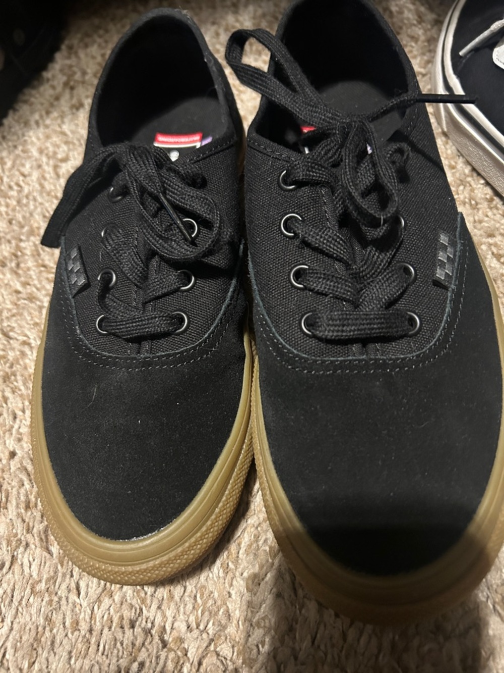 Vans Black Canvas Low-Top Sneakers with Gum Sole
